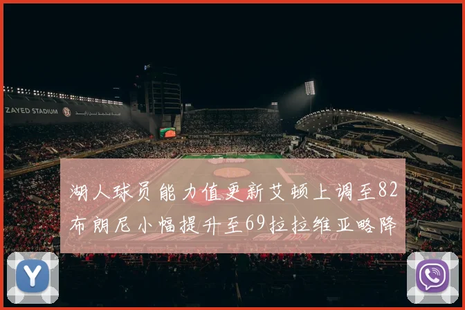湖人球员能力值更新艾顿上调至82布朗尼小幅提升至69拉拉维亚略降至77