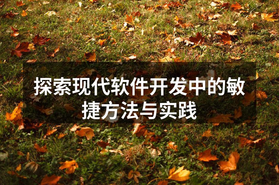 探索现代软件开发中的敏捷方法与实践